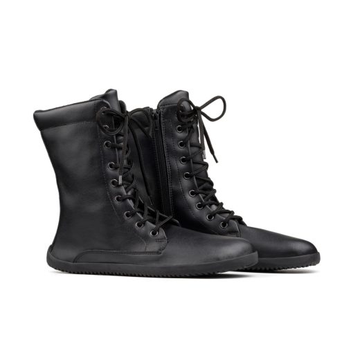 AHINSA SHOES JAYA ZIP-UP BLACK