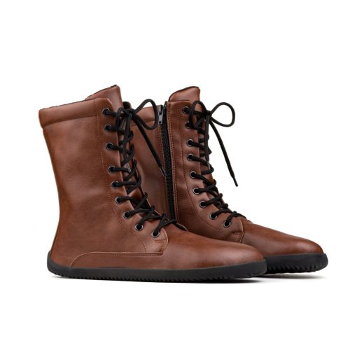 AHINSA SHOES JAYA ZIP-UP BROWN
